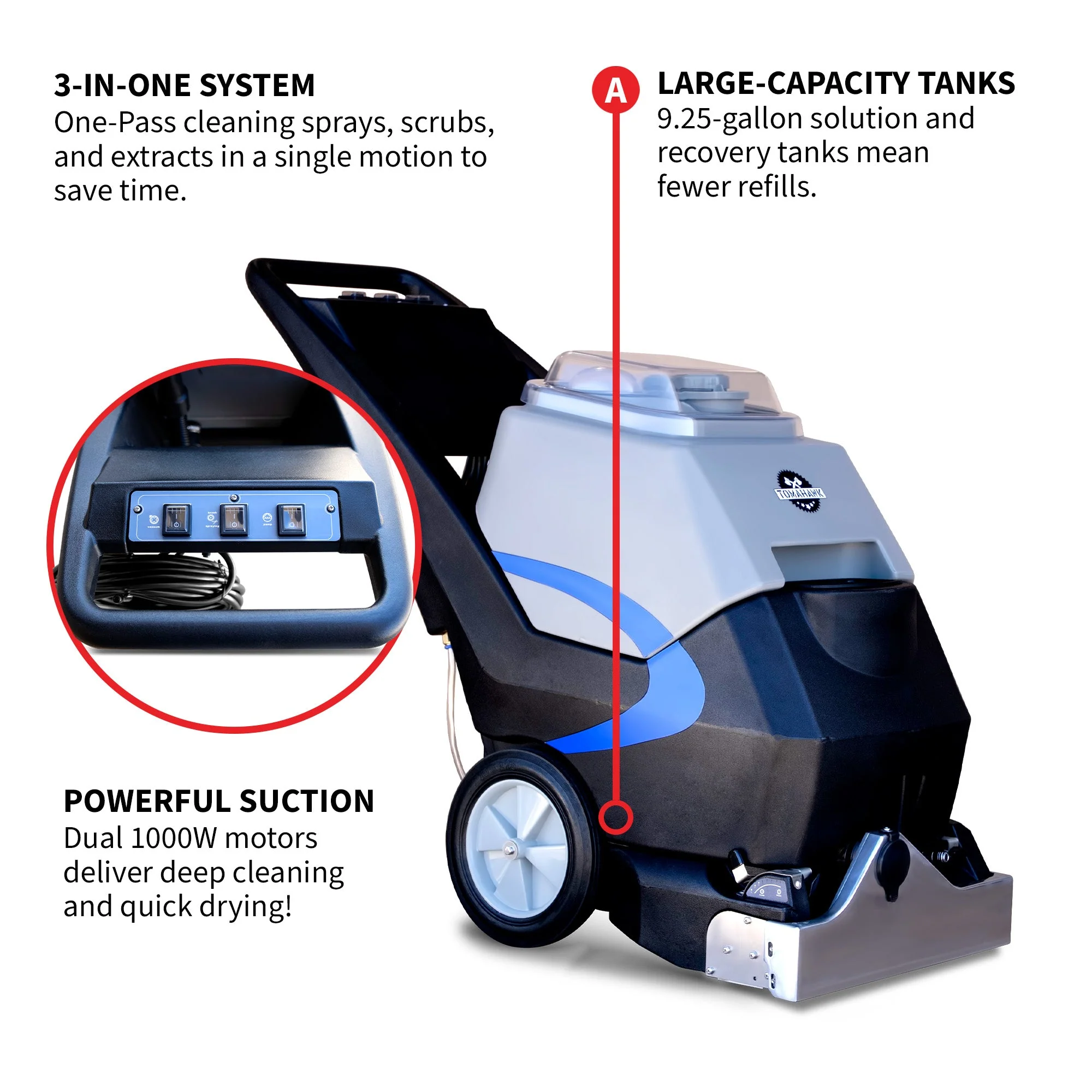 3-in-1 Commercial Carpet Extractor - Image 8