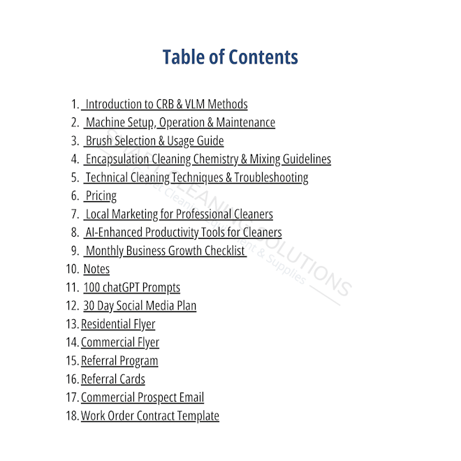 CRB Carpet Cleaning Training eBook | 2025 Business Blueprint (v2.5) - Image 2